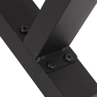 Base per panche verniciatura a polvere nero 30x43cm Telaio quadrato panca