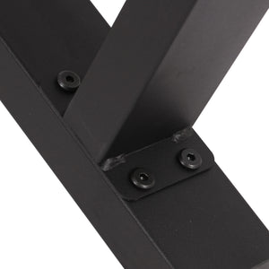 Base per panche verniciatura a polvere nero 30x43cm Telaio quadrato panca