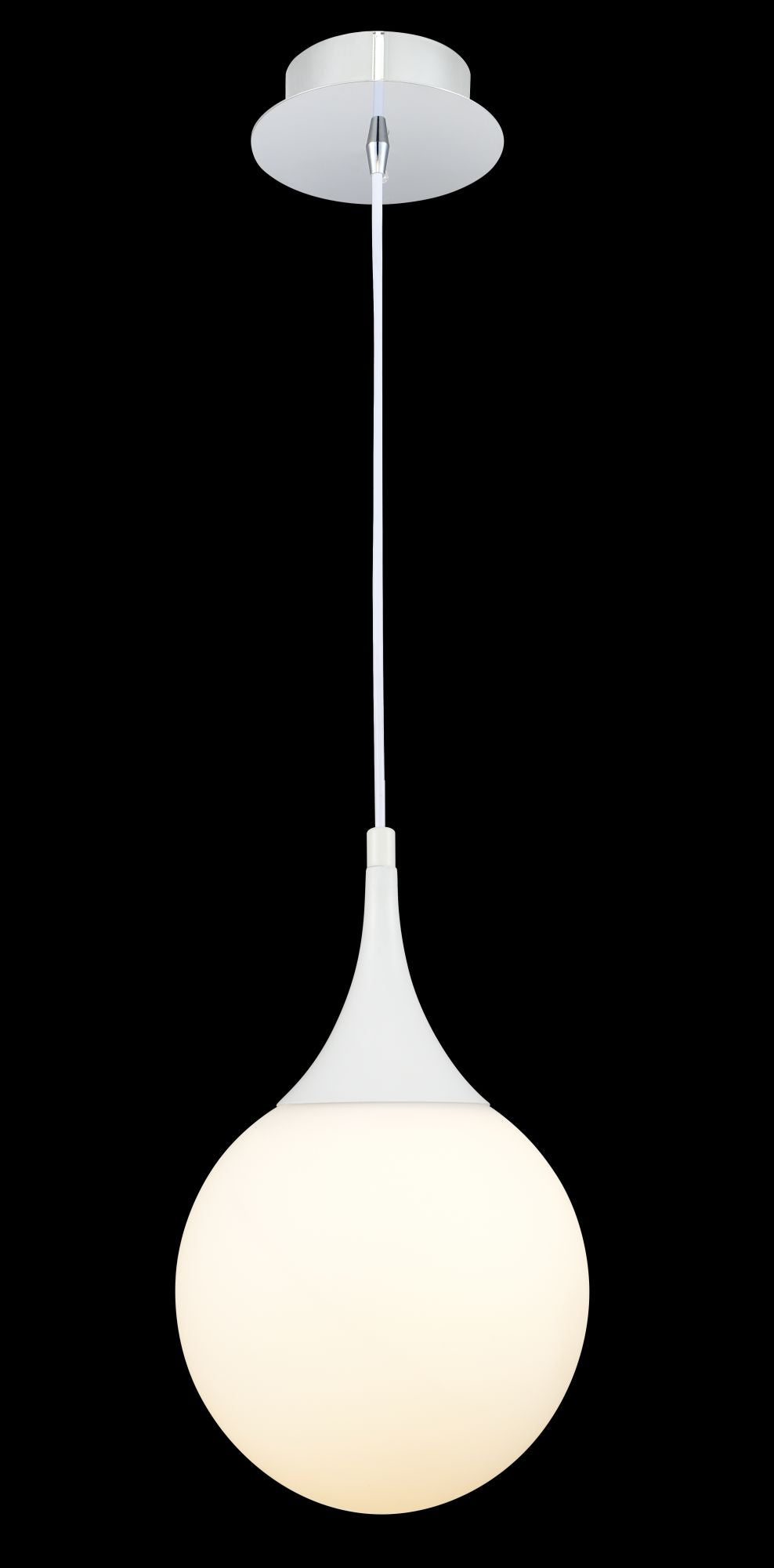 Lampada pendente Pendant in Metallo Dewdrop Bianco