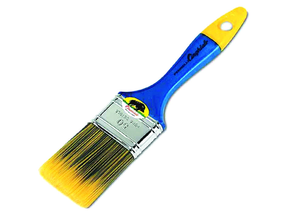 PENNELLESSA SETOLA SINTETICA KREX GIALLO/BLU SERIE 331- - mm.60 - 6 pezzi CINGHIALE