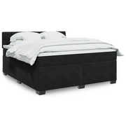 Giroletto a Molle con Materasso Nero 180x200 cm in Velluto 3288686