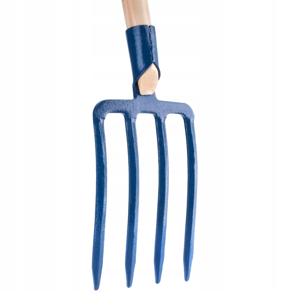Forca da scavo KADAX a 4 punte per compostaggio, fattoria, robusta e leggera, 130 cm
