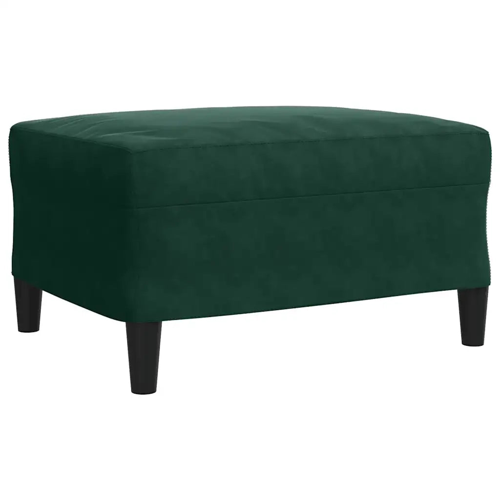 vidaXL Set di Divani 3 pz con Cuscini e Rinforzi Verde scuro Velluto