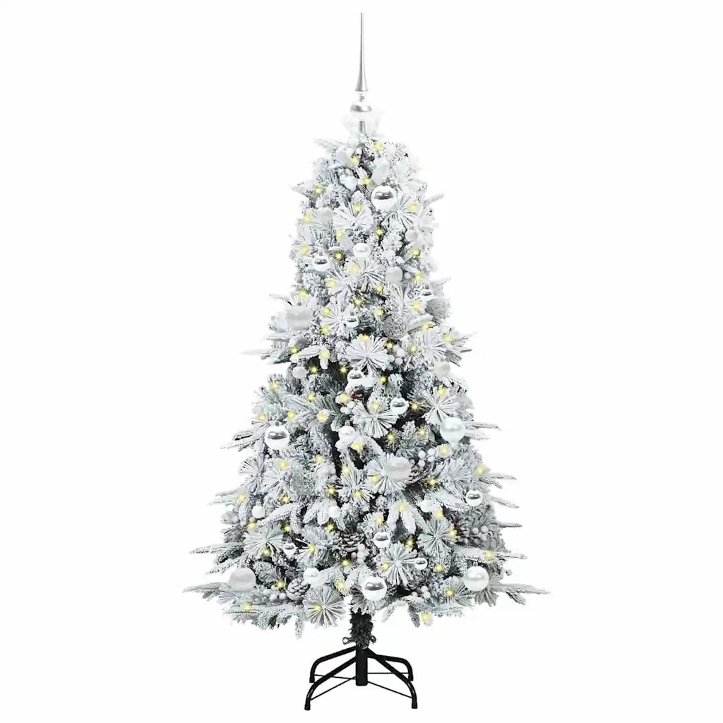 Albero di Natale Artificiale con Rami Pieghevoli Bianco 150 cm 3397476