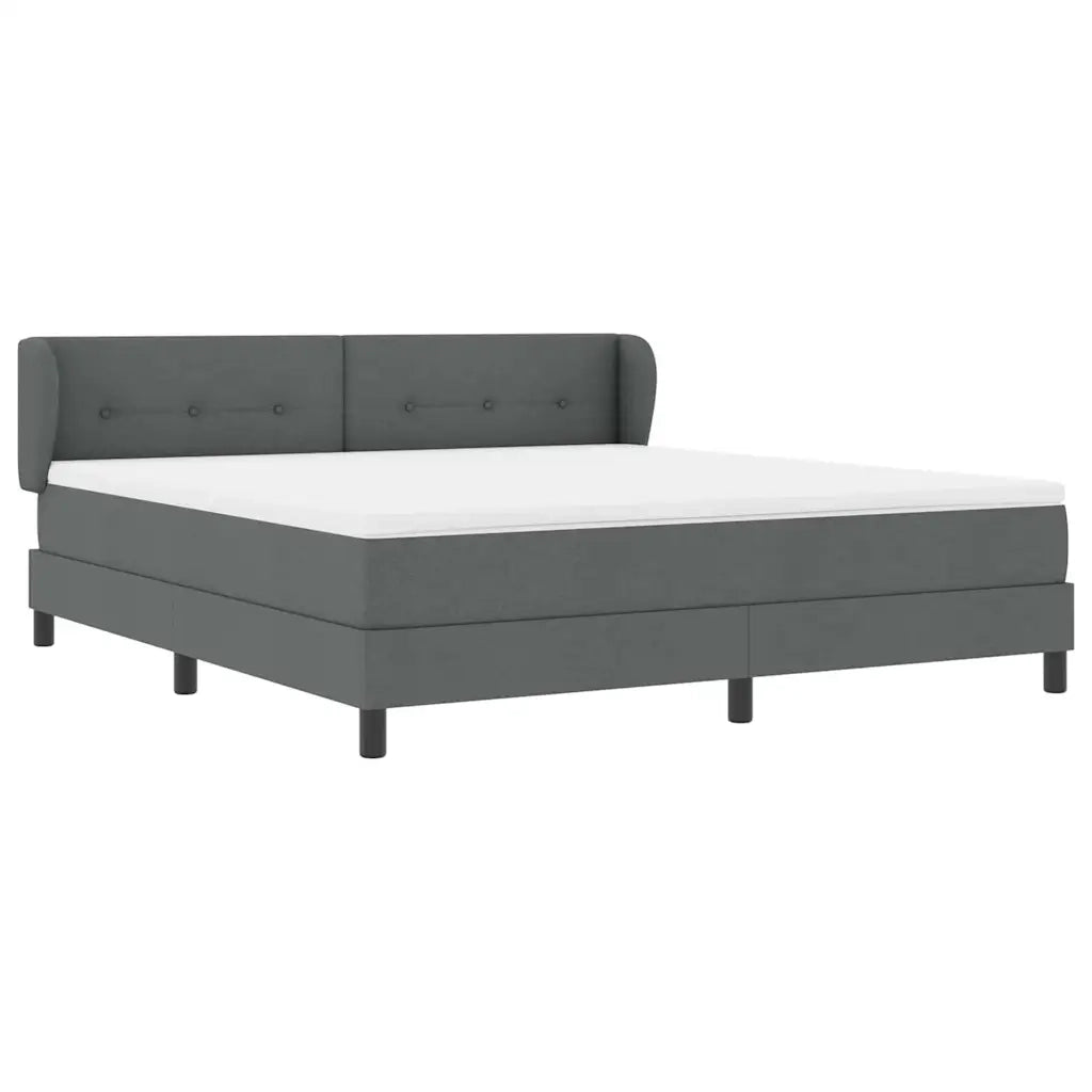 Letto a molle con materasso Grigio scuro 180 x 200 cm Tessuto 3340039