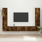 Set mobile TV 8 pcs Rovere fumé Legno multistrato 3409137