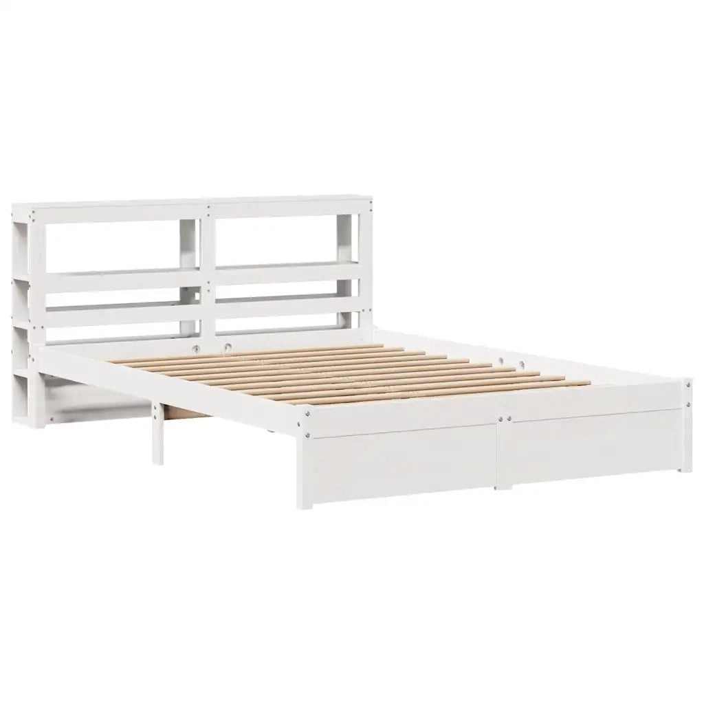 Giroletto con Testiera senza Materasso-Struttura Letto Bianco 120x200 cm 849284