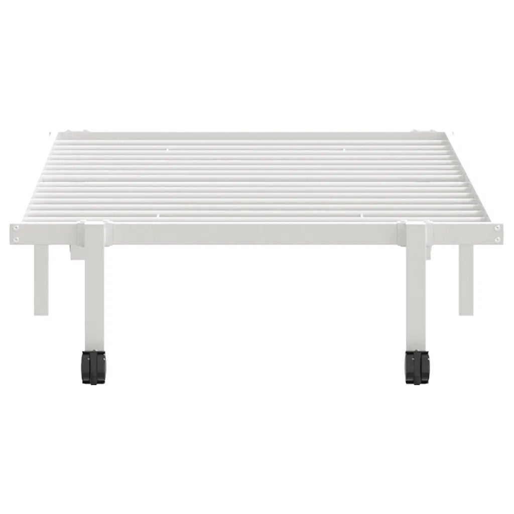 Giroletto senza Materasso Pieghevole-Struttura Letto Bianco 90x200 cm Acciaio
