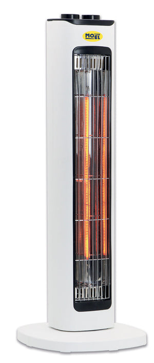 Stufa Elettrica ad Infrarossi 23x23x61,5 cm 800W Moel Maui 840C Bianca