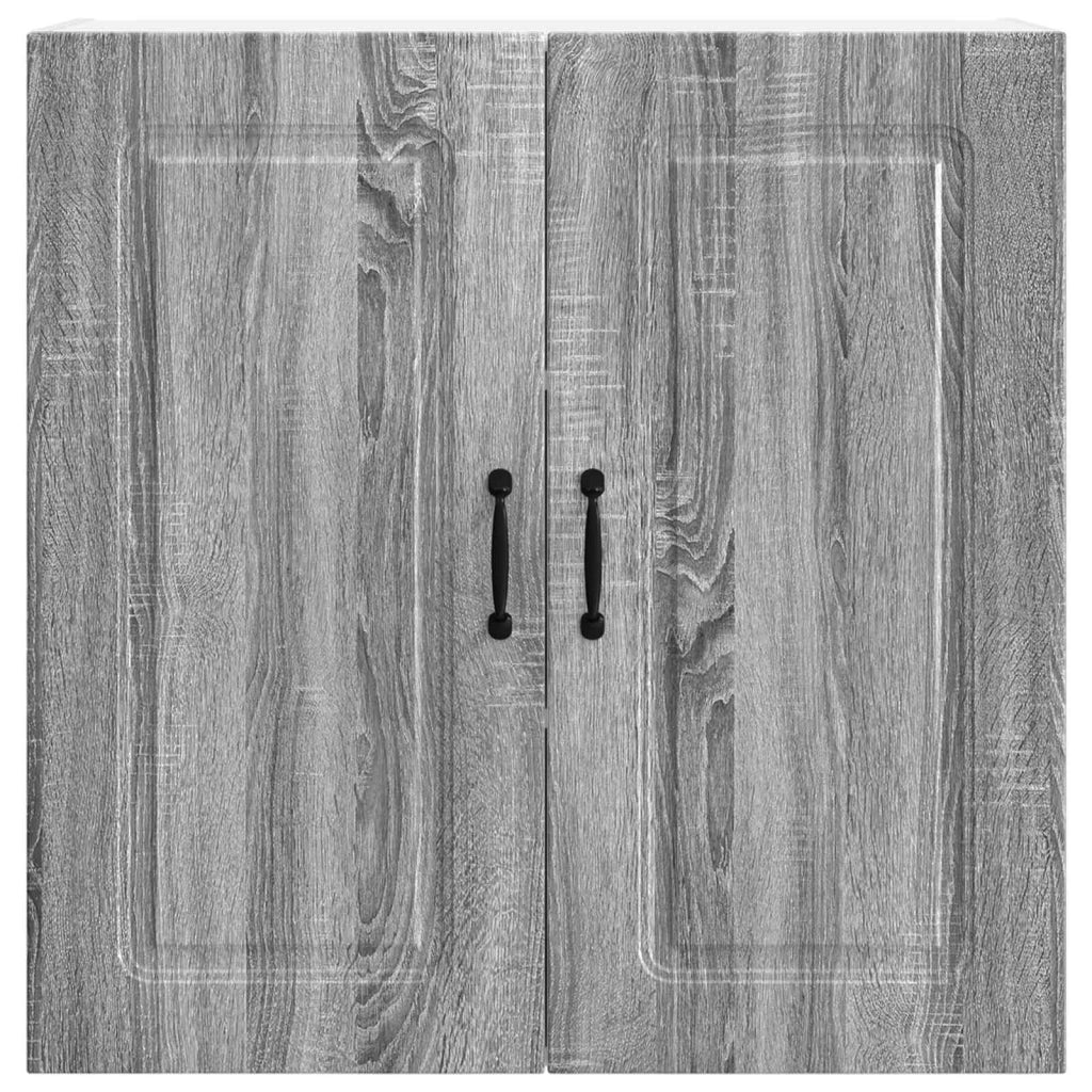 Mobile da cucina rettangolare moderno con ampio spazio contenitivo 80 x 31 x 80 cm in legno composito grigio Sonoma 02_0053739