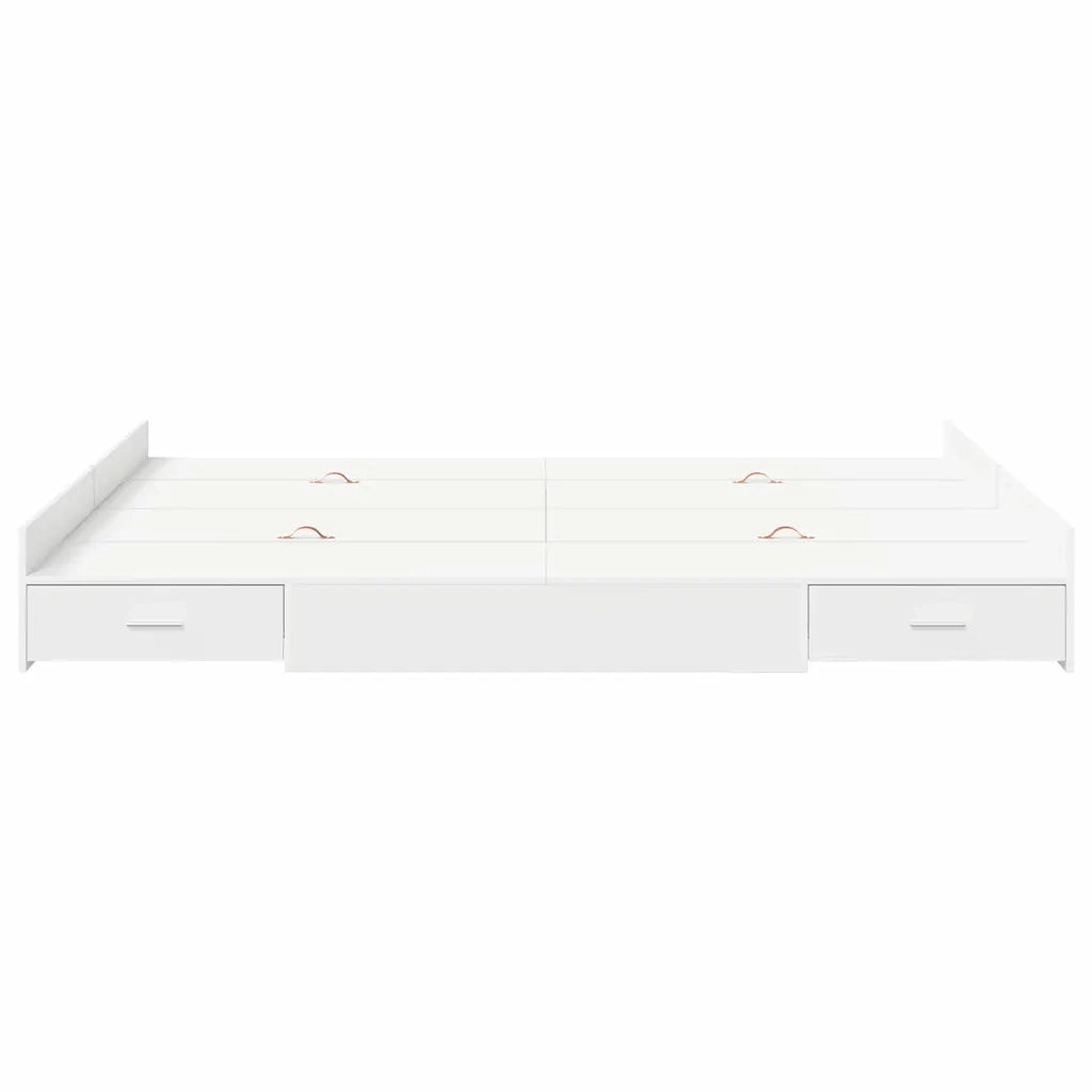 Struttura letto con contenitore Bianco 135 x 190 cm 3335317