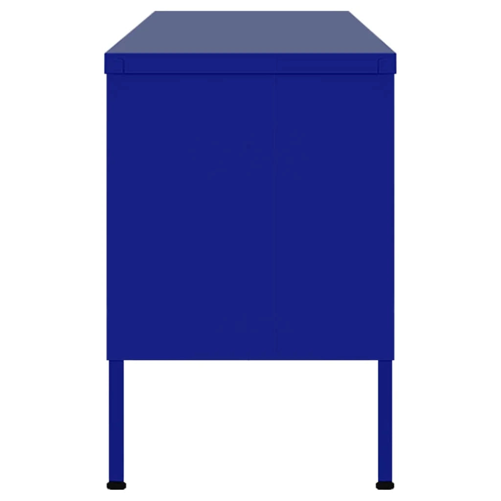 Mobile TV multimediale scaffale TV mobile TV sala da pranzo soggiorno camera da letto blu navy 105 x 35 x 50 cm acciaio blu 02_0027687