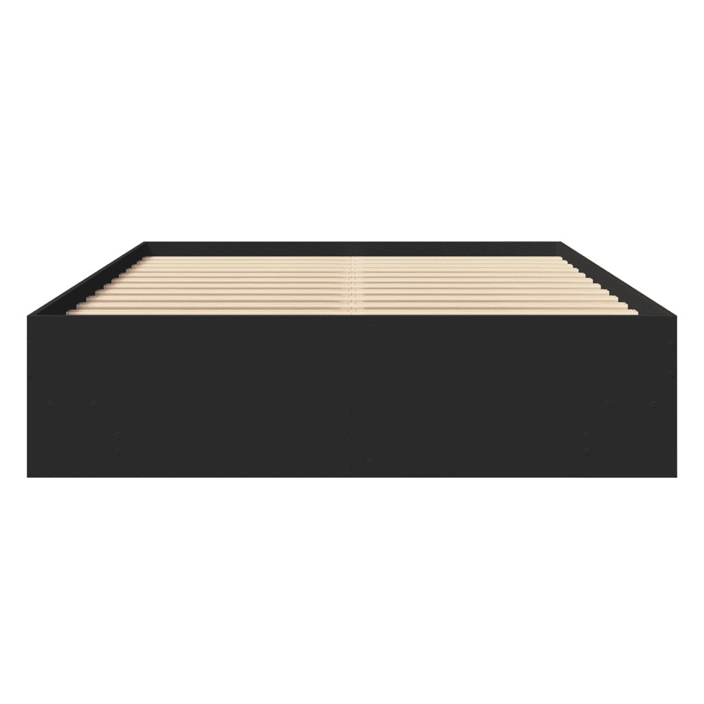 Giroletto-Struttura Letto Nero 120x190 cm in Legno Multistrato 708447