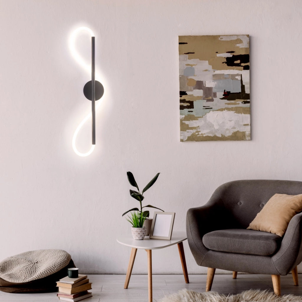 Applique moderna a corda LED Polux EMMA 19W 4000K nera