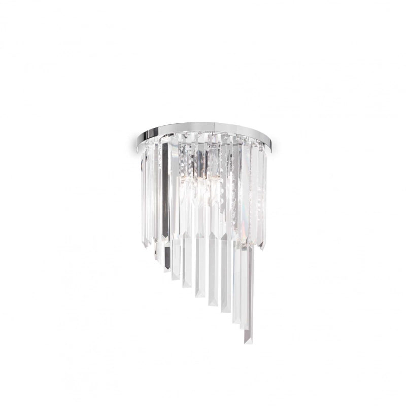Lampada Da Parete Carlton Ap3 Cromo Ideal-Lux