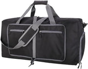 60L Sporttas Opvougbile per Uomo e Donna - Grande Borsa con Tasca per Scarpe, Impermeabile - Ideale per Sport, Vacanza, Palestra e Viaggi