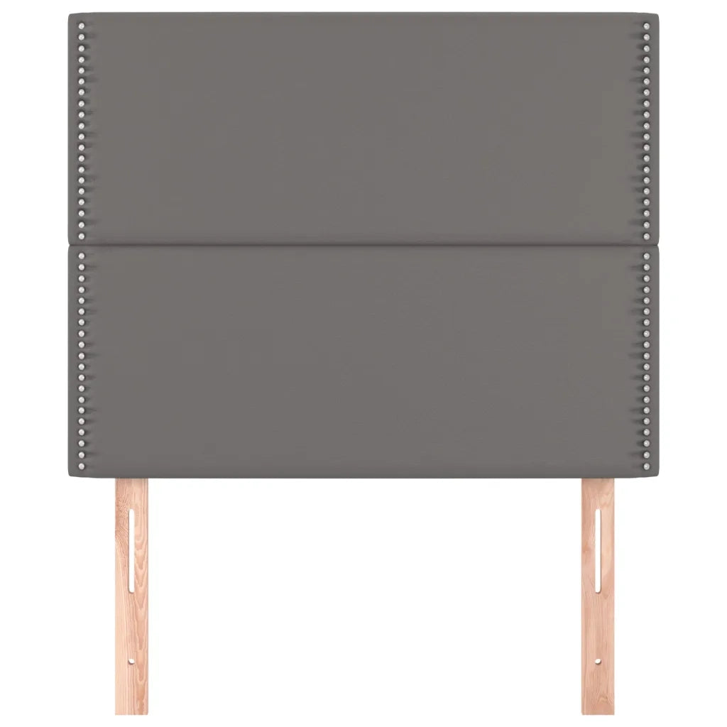 Testiera Grigio 100x5x118/128 cm in Similpelle 3116280