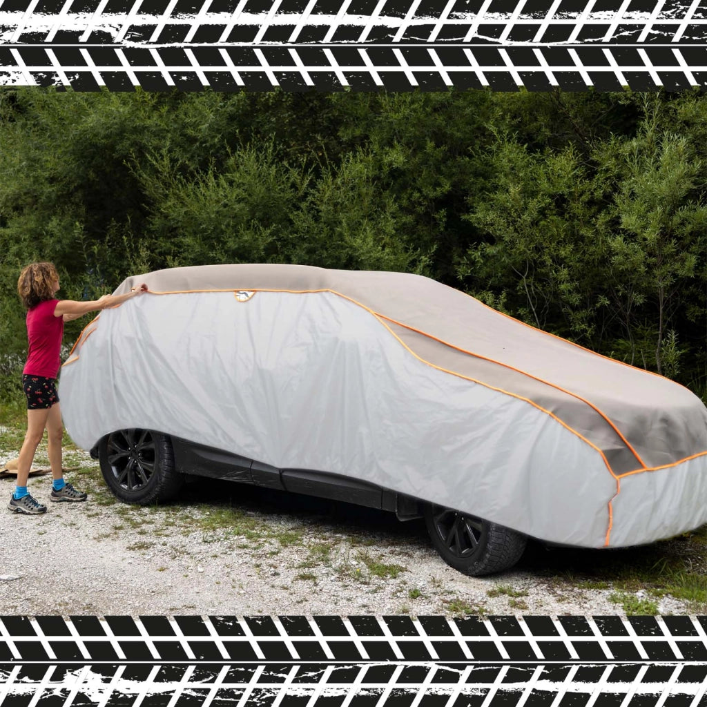Telo copriauto integrale S 406x165x119 cm Telone di protezione auto contro grandine neve e pioggia