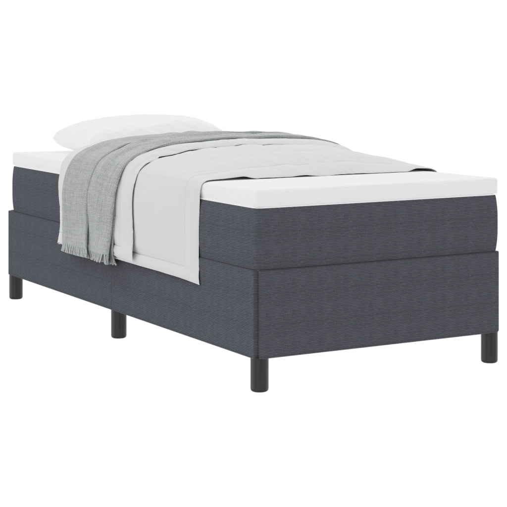 Rete letto  Grigio scuro 90x200 cm in tessuto corduroy