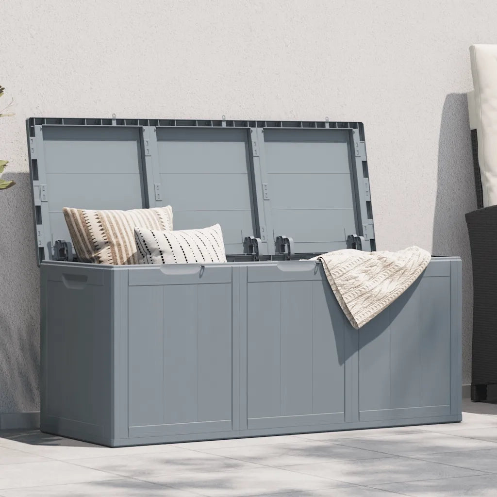 Baule da Giardino 270 L Grigio Aspetto legno in PP CFW8601027