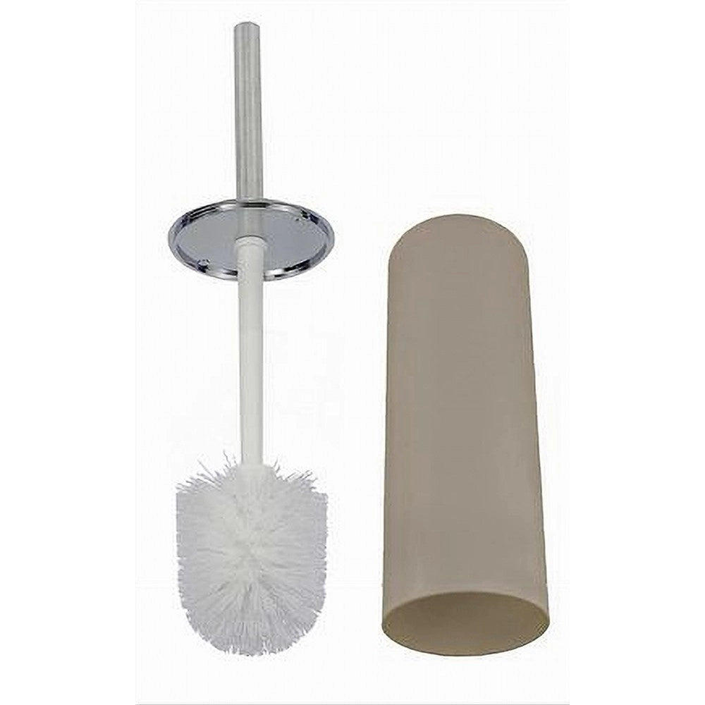 Trade Shop - Portascopino Porta Scopino Con Scopettino Wc Bagno Water Tortora Silver 69482 -