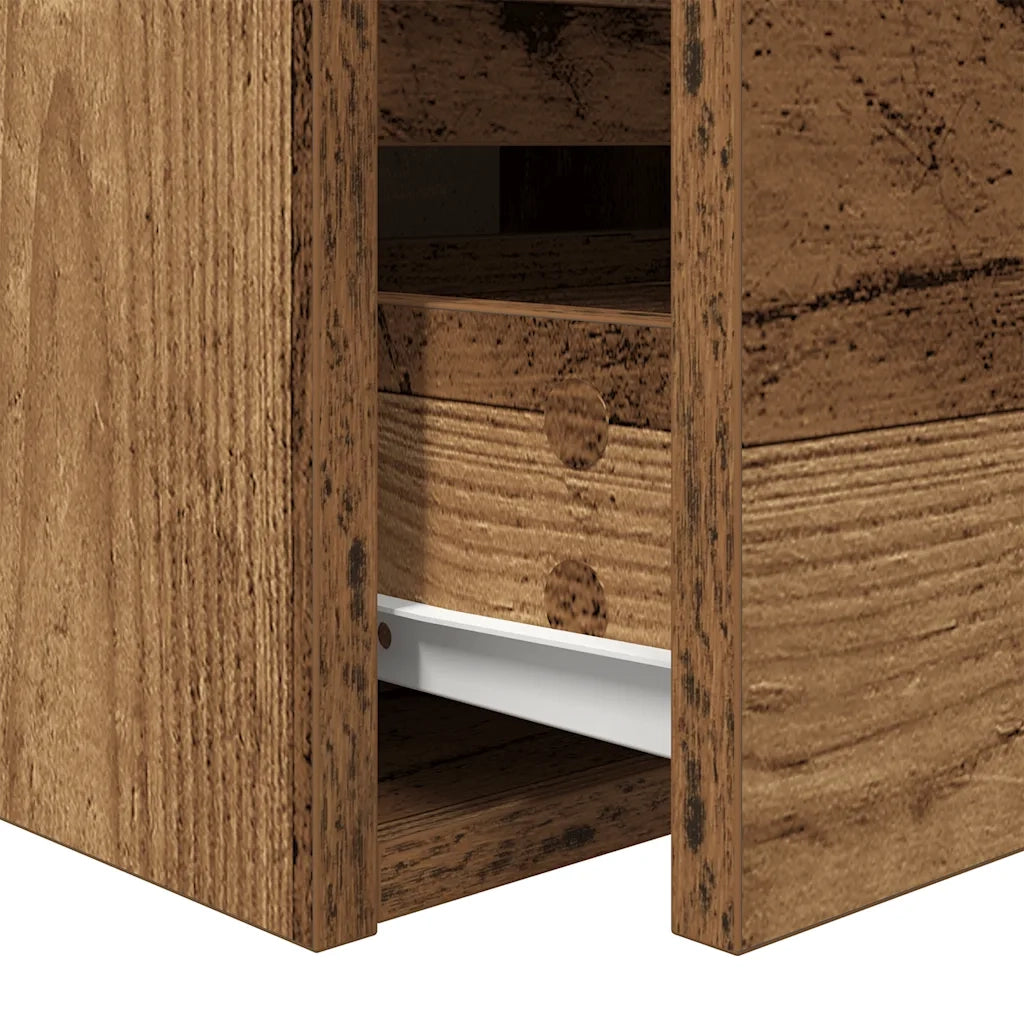 Comodino a Muro Legno Antico 38x34x40 cm 861261