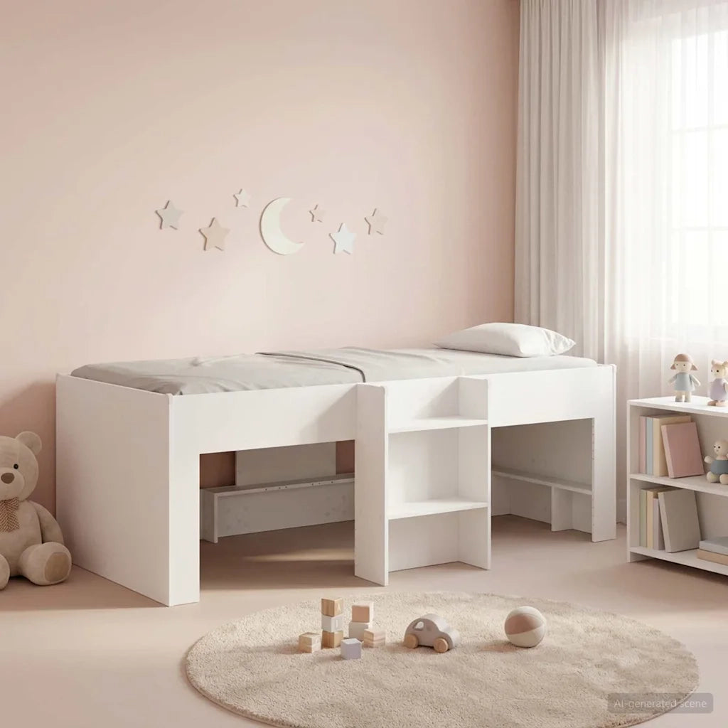 Letto Alto per Bambini 2 pcs Bianco 90 x 200 cm 3422555