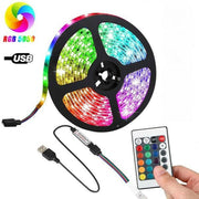 Trade Shop - Striscia Luminosa Led Rgb Smd5050 Impermeabile Ip67 Usb 5v Dc Con Telecomando 5mt Q-dt50 -