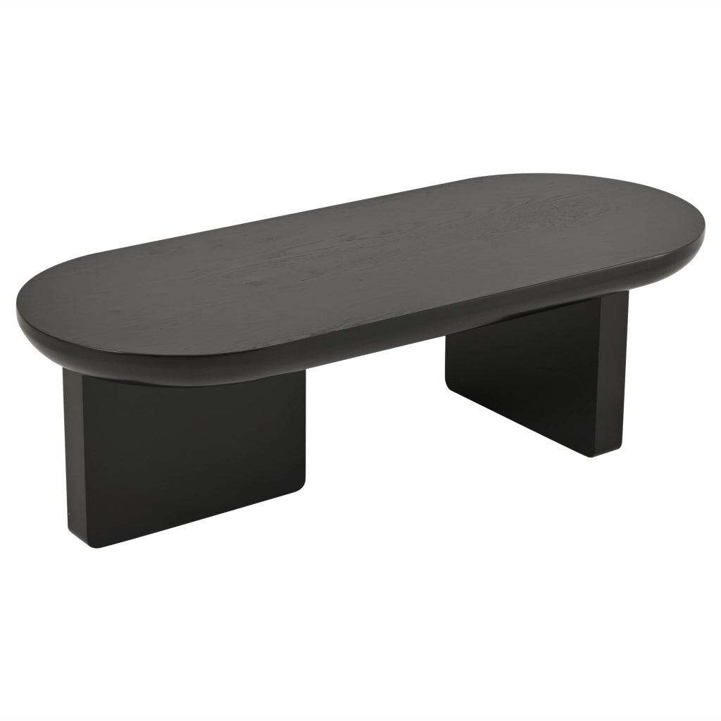 Tavolino da Caff¨¨ Ovale ¨C MINIMAL ¨C MDF Nero Moderno 119.7x49.8x35.5