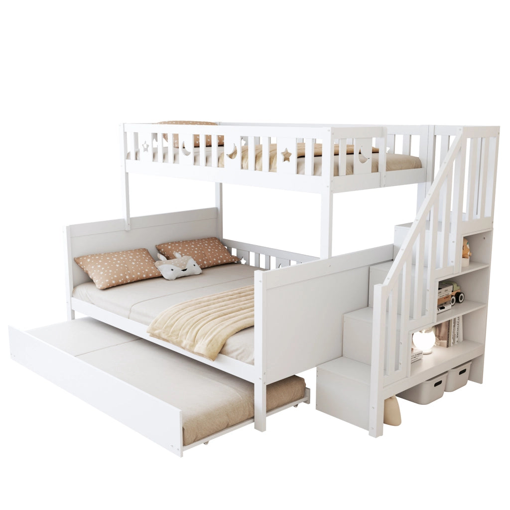 Letto a castello per bambini 90x200/140x200 cm con letto estraibile