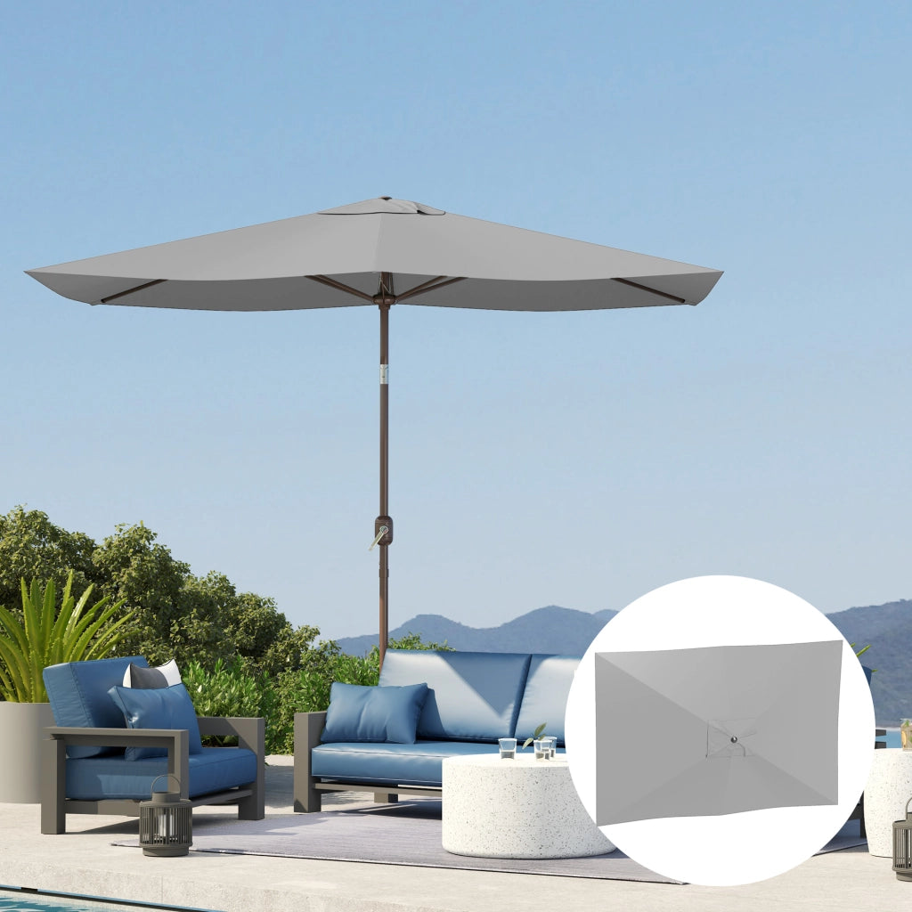 Toldo da giardino 3x2 m ¨C Zephmum ¨C Grigio con protezione UV 50+