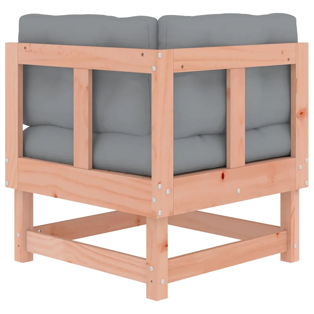 Divano Angolare con Cuscini-Sofa con Cuscini in Legno Massello di Douglas 764343
