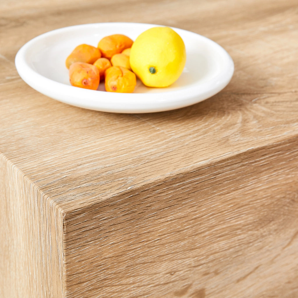 Tavolino da caffè rettangolare - per soggiorno - in MDF - 90x50x30 cm - effetto legno