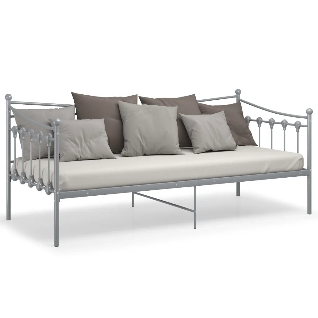 Telaio Divano Letto Grigio in Metallo 90x200 cm 324757