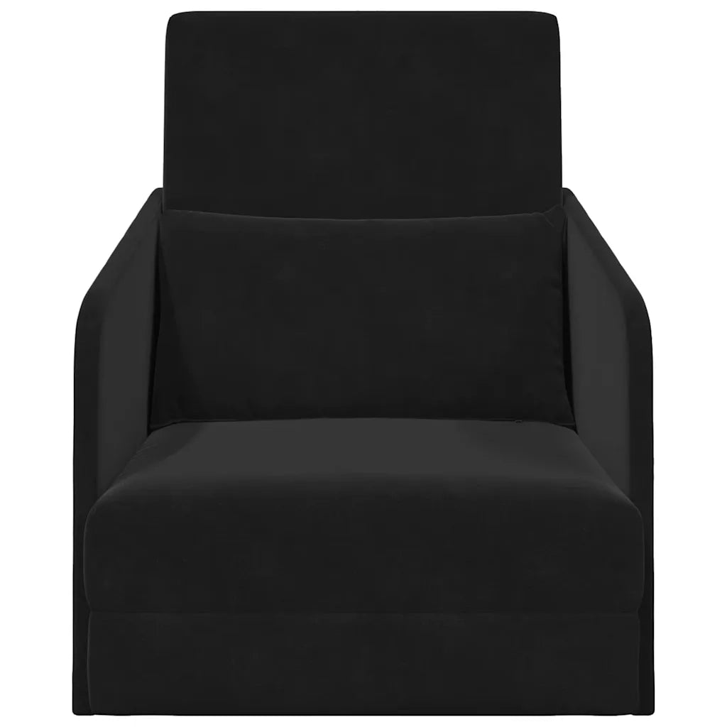 Divano letto Nero 65 x 80 x 83 cm Velluto 4106652
