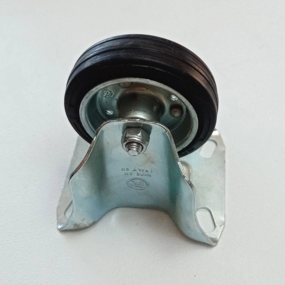 Ruota in gomma da 200mm standard con piastra fissa