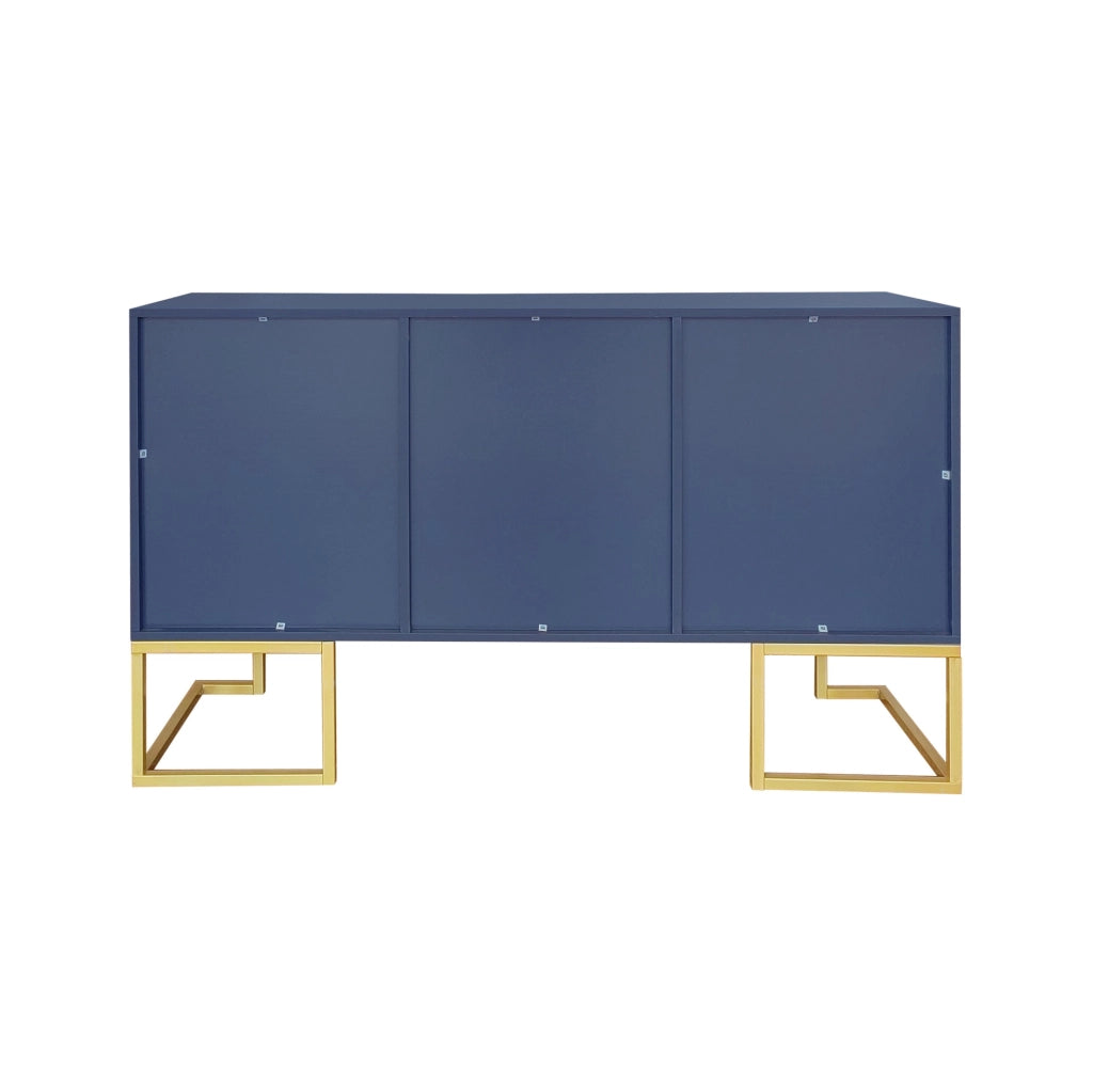 Credenza a 3 ante con ripiani regolabili; MDF blu navy