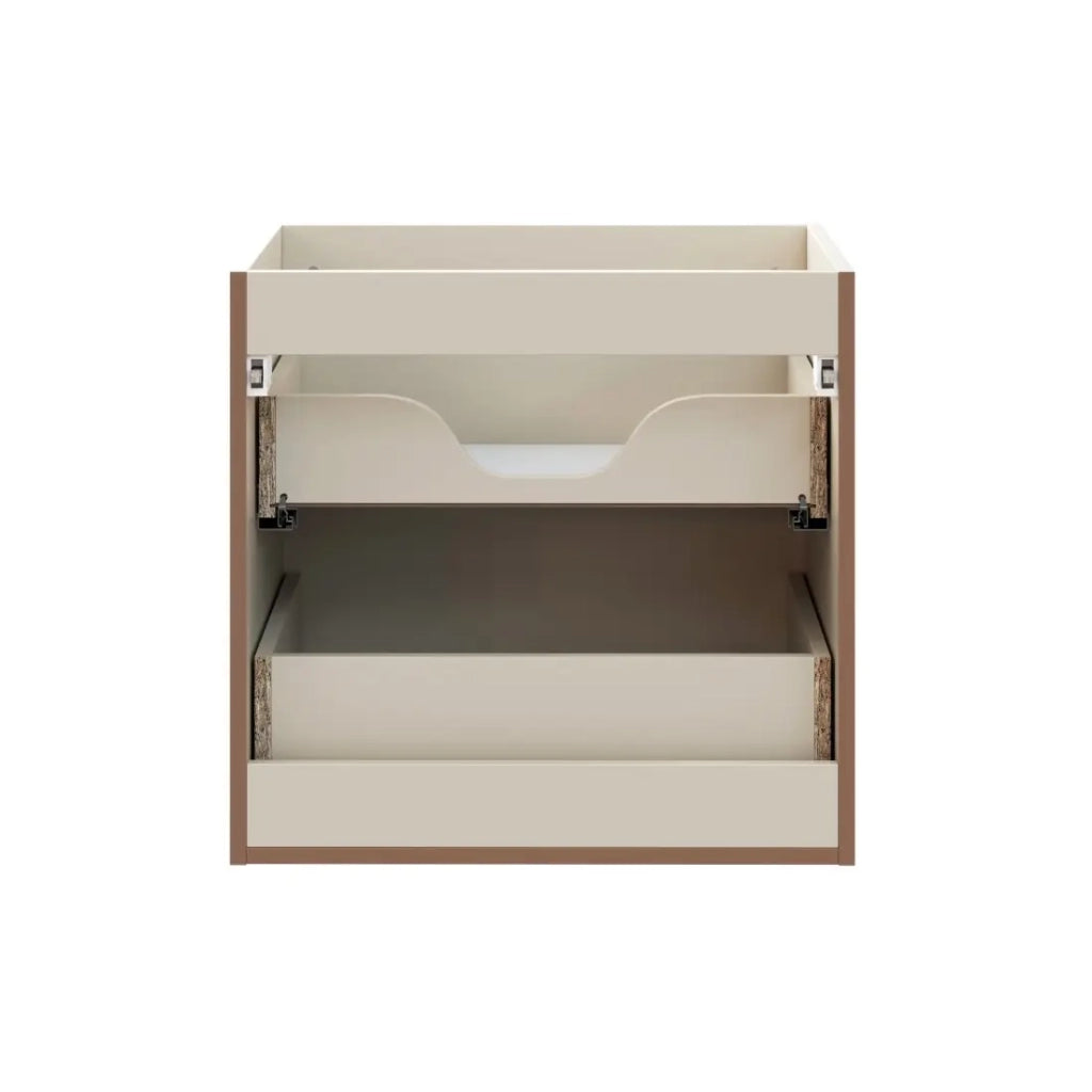 Mobile sottolavabo TORNADO 60 cm – 2 cassetti – Finitura sabbia – Stile contemporaneo