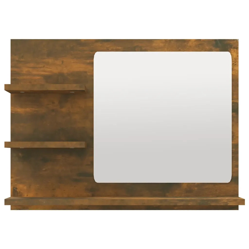 Specchio da Bagno Rovere Fumo 60x10,5x45cm in Legno Multistrato 815660
