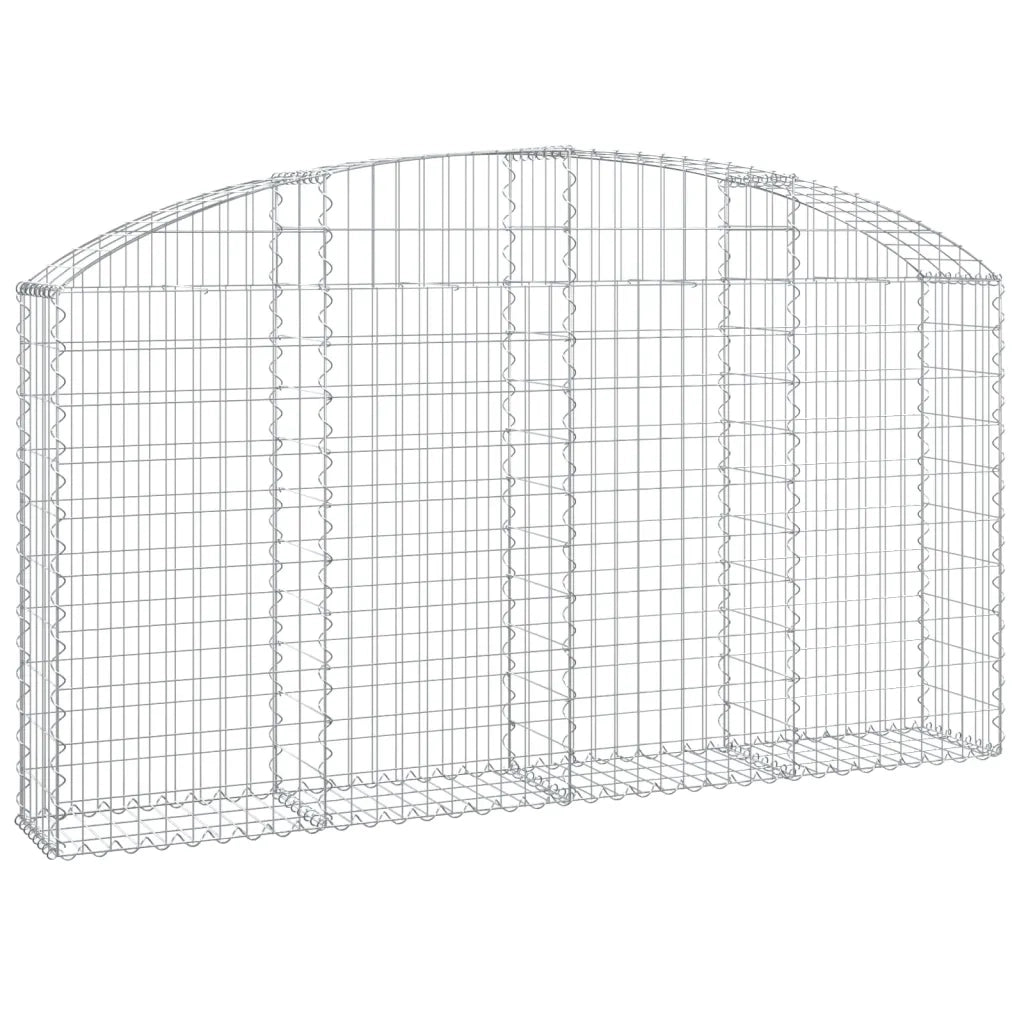 Cesto Gabbione ad Arco 200x30x100/120 cm Ferro Zincato 153465