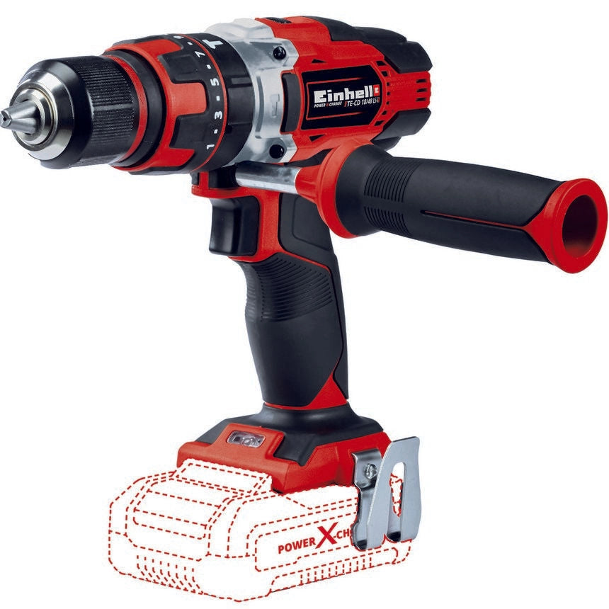 Einhell TE-CD 48 1500 Giri/min Senza chiave 1,41 kg Nero, Rosso