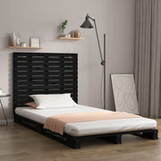 Testiera da Parete Nera 96x3x91,5cm in Legno Massello di Pinocod mxl 103345