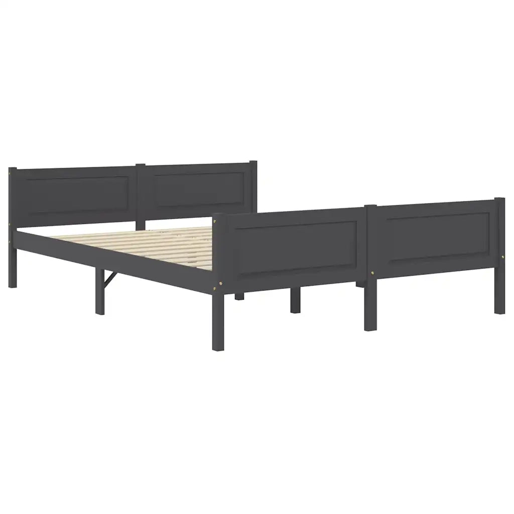 Giroletto Grigio in Legno Massello di Pino 140x200 cm 322127