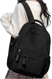 Borsa scolastica per laptop - Borsa per libri per ragazzi e ragazze - Borsa scolastica casual - Borsa per 14 pollici - Borsa in pelle nera