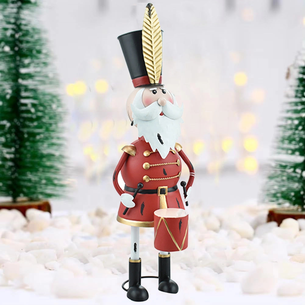 Babbo Natale Soldatino Natalizio Soldato con Tamburo Decorazione Addobbo 44 cm