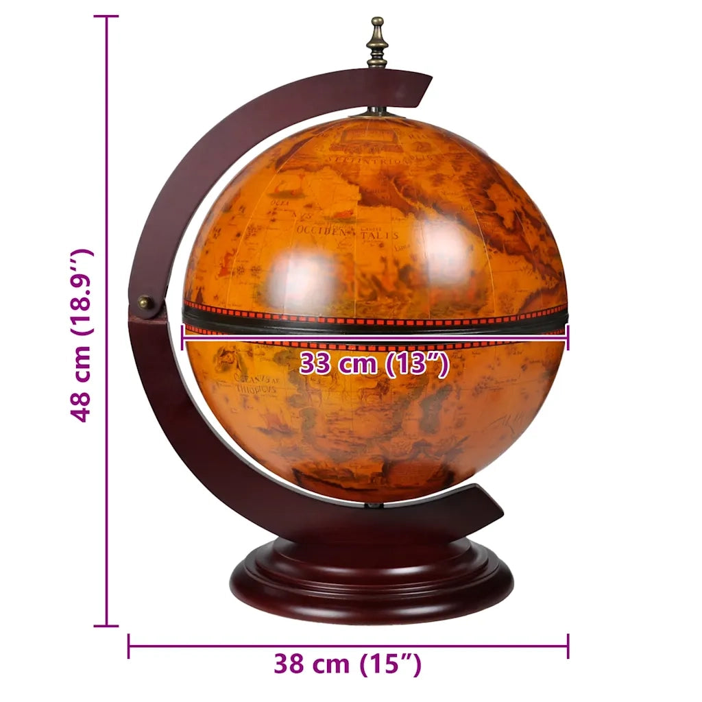 Minibar da Tavola a Globo Supporto per Vini in Legno Eucalipto CFW2671273