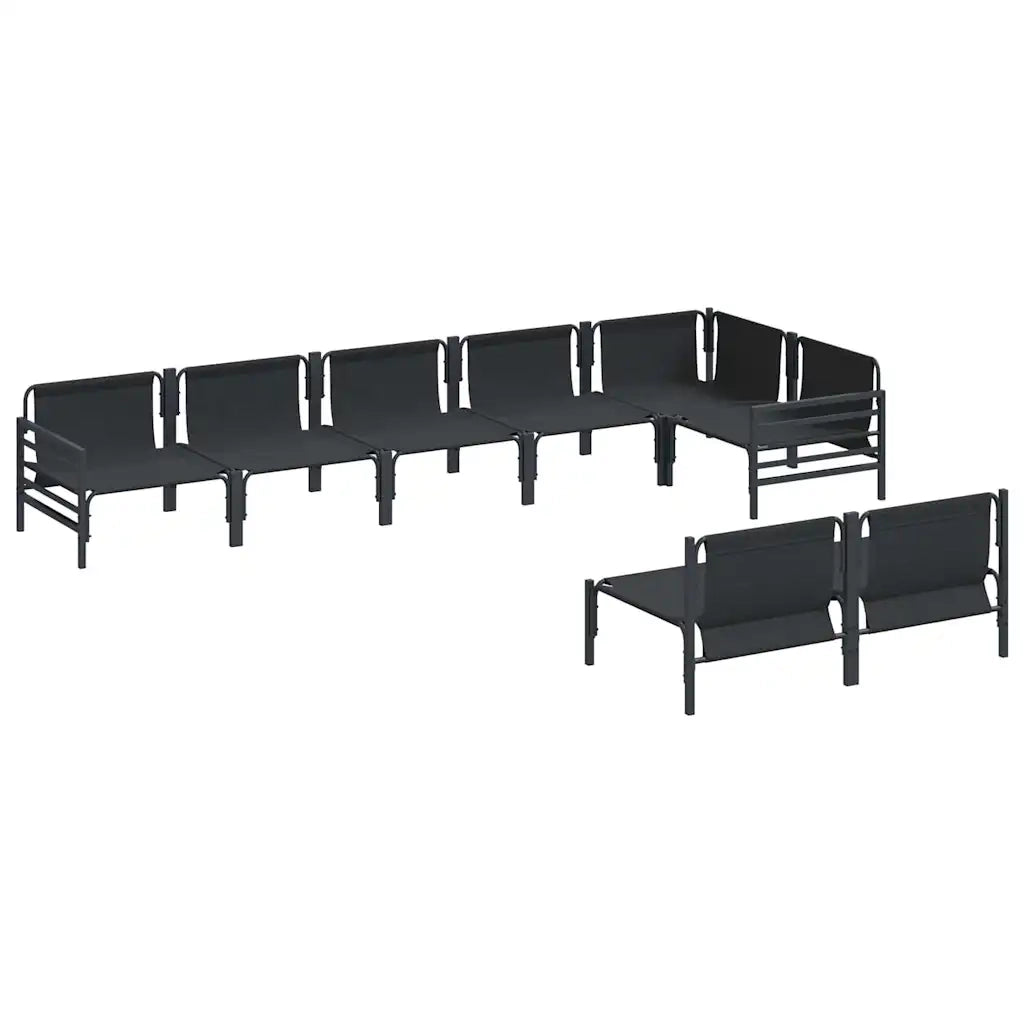 vidaXL Set Divano da Giardino 8 pcs Antracite Acciaio