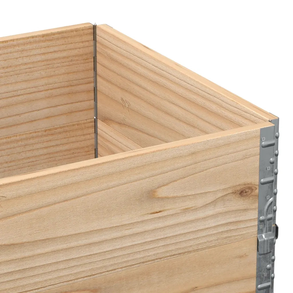 Paretali per Pallet 2 pz 80x60 cm in Legno Massello di Pino