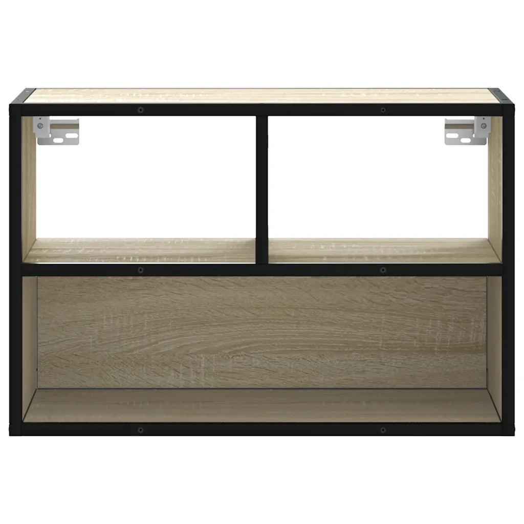 Mobile TV Rovere Sonoma 60x31x39,5cm Legno Multistrato Metallo 848915