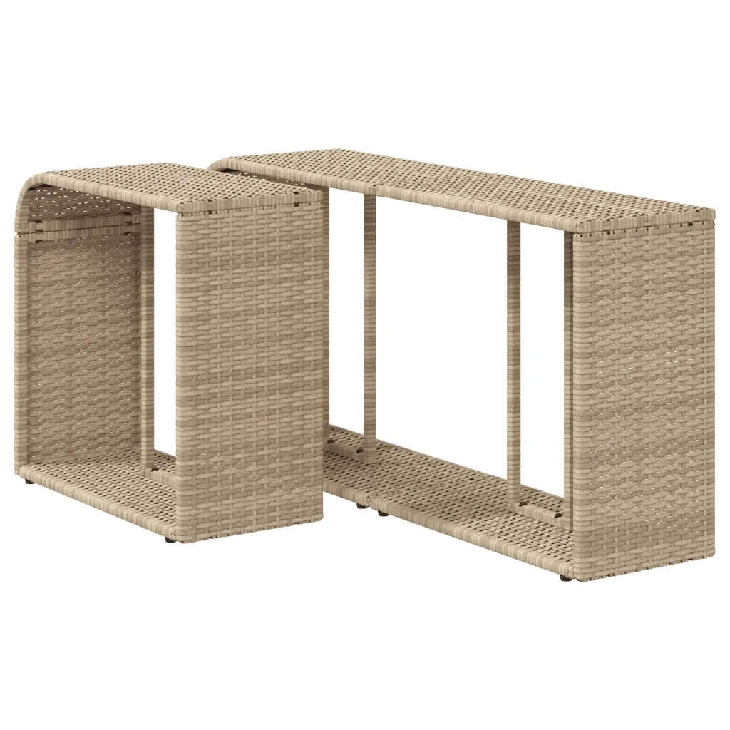 Scaffali Portaoggetti 2 pz Beige in Polyrattan CFW7483487